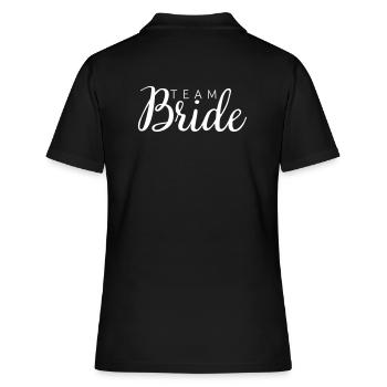 Team Bride white - Frauen Polo Shirt - Schwarz - Hinten - Ailine (174cm)