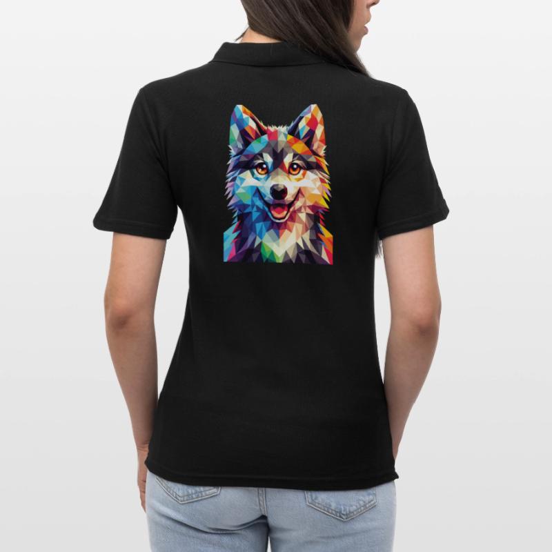 Polygon Wolf Frauen Polo Shirt