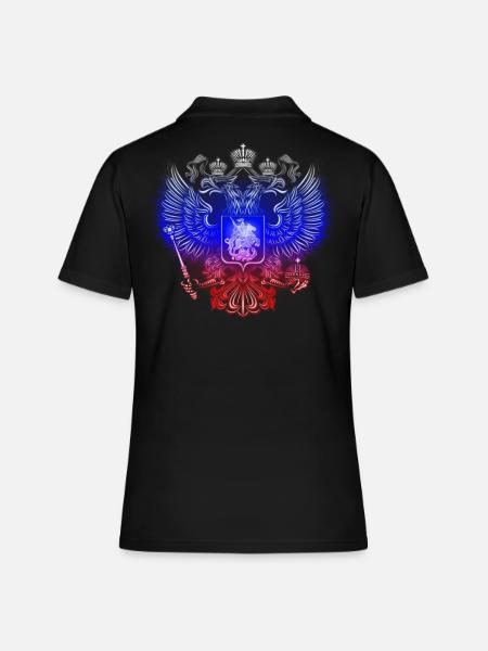 Russisches Wappen - Frauen Polo Shirt - Schwarz