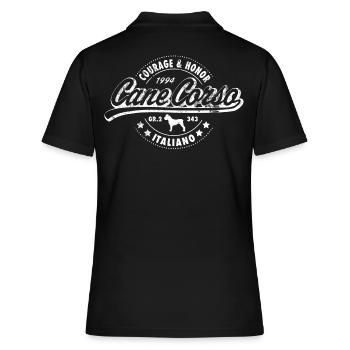 Cane Corso - Frauen Polo Shirt - Schwarz - Hinten - Ailine (174cm)