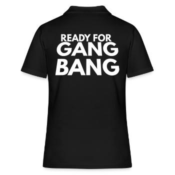 ready for gang bang - Polo Femme - noir - Dos - Ailine (174cm)