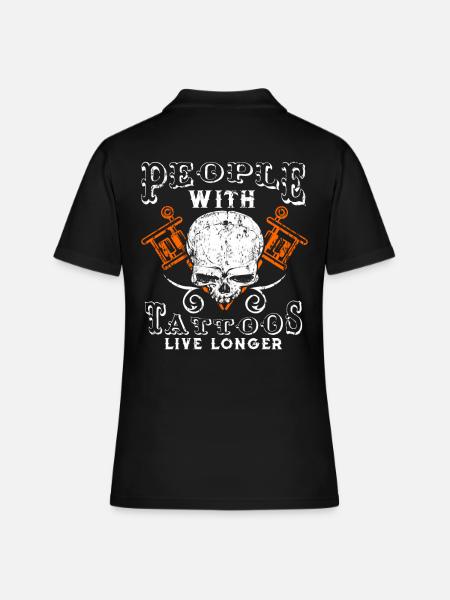 Tattoo - Frauen Polo Shirt - Schwarz