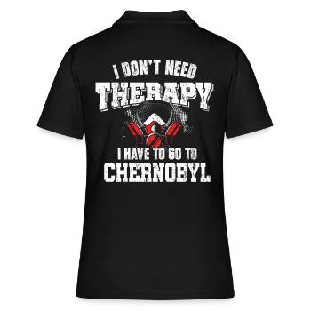 Tschernobyl Reisen Therapie - Frauen Polo Shirt - Schwarz - Hinten - Ailine (174cm)