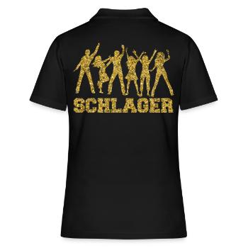 Cadeau de fête de la musique Schlager - Polo Femme - noir - Dos - Ailine (174cm)