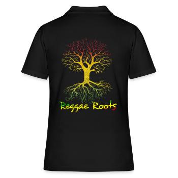 Racines reggae - Polo Femme - noir - Dos - Ailine (174cm)