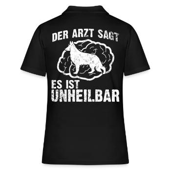 Deutscher Schäferhund - Frauen Polo Shirt - Schwarz - Hinten - Ailine (174cm)