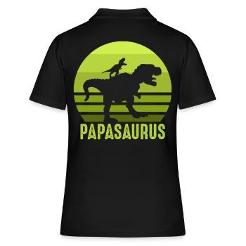 Dinosaurier Museum - Frauen Polo Shirt - Schwarz - Hinten - Ailine (174cm)
