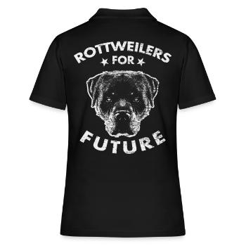Rottweiler Fighting Dog Animal Welfare - Women's Polo Shirt - black - Back - Ailine (174cm)