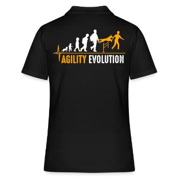 Agility Geburt - Frauen Polo Shirt - Schwarz - Hinten - Ailine (174cm)