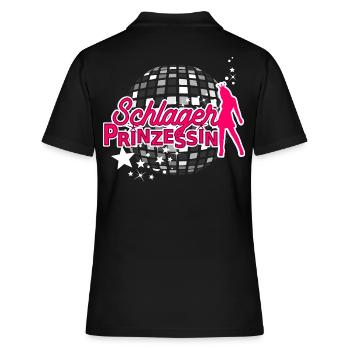 Schlager Prinzessin Schlagerprinzessin Discokugel - Frauen Polo Shirt - Schwarz - Hinten - Ailine (174cm)