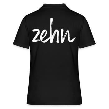 dix 10 numéro de cadeau d'anniversaire - Polo Femme - noir - Dos - Ailine (174cm)
