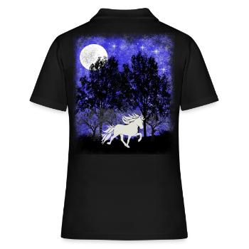L’heure bleue de nuit - Polo Femme - noir - Dos - Ailine (174cm)