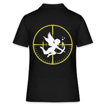 Anti Valentin T-shirt - Cadeau anti-Saint Valentin - Polo Femme - noir - Dos - Ailine (174cm)