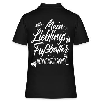 Mon footballeur préféré m'appelle maman - Polo Femme - noir - Dos - Ailine (174cm)
