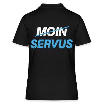 Bayern Bayer Servus Bayernfan - Frauen Polo Shirt - Schwarz - Hinten - Ailine (174cm)