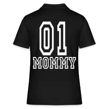 erster Muttertag - Frauen Polo Shirt - Schwarz - Hinten - Ailine (174cm)
