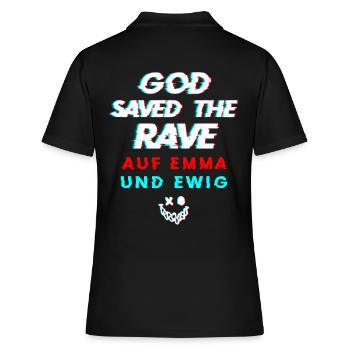 Raver - Frauen Polo Shirt - Schwarz - Hinten - Ailine (174cm)