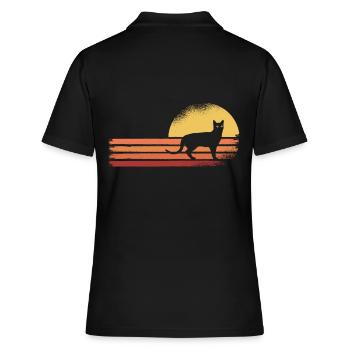 Chat noir - Polo Femme - noir - Dos - Ailine (174cm)