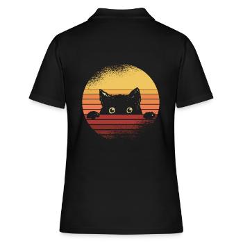 Chat noir - Polo Femme - noir - Dos - Ailine (174cm)