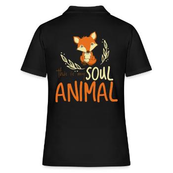 Fox Soul Animal - Polo Femme - noir - Dos - Ailine (174cm)
