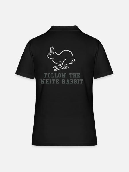Suis le lapin blanc - Polo Femme - noir