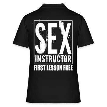 Instructeur de sexe - Polo Femme - noir - Dos - Ailine (174cm)