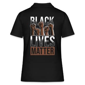Black lives Matter - Frauen Polo Shirt - Schwarz - Hinten - Ailine (174cm)
