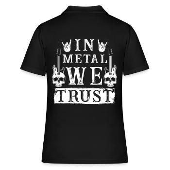 In Metal we trust - Frauen Polo Shirt - Schwarz - Hinten - Ailine (174cm)