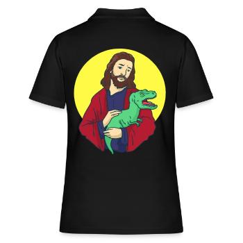 Jésus Christ - Polo Femme - noir - Dos - Ailine (174cm)