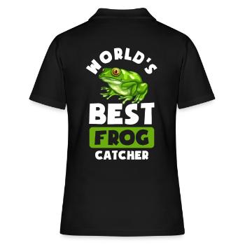 Best Frog Catcher - Frauen Polo Shirt - Schwarz - Hinten - Ailine (174cm)