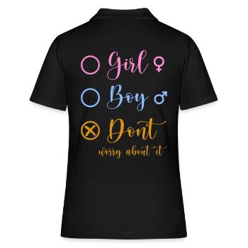 Gender Keeper Gender Reveal Party - Polo Femme - noir - Dos - Ailine (174cm)