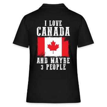 Drapeau du Canada Drapeau - Polo Femme - noir - Dos - Ailine (174cm)