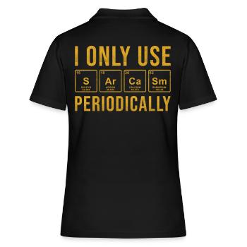 Sarkasmus Periodensystem - Frauen Polo Shirt - Schwarz - Hinten - Ailine (174cm)