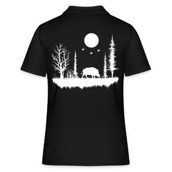 forêt nature nature nature - Polo Femme - noir - Dos - Ailine (174cm)