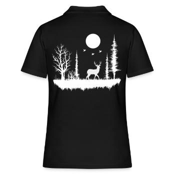 forêt nature nature nature - Polo Femme - noir - Dos - Ailine (174cm)