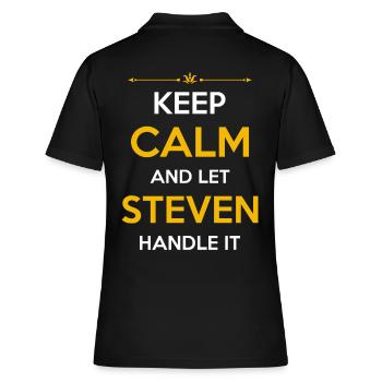 Steven Namen Geschenk - Frauen Polo Shirt - Schwarz - Hinten - Ailine (174cm)