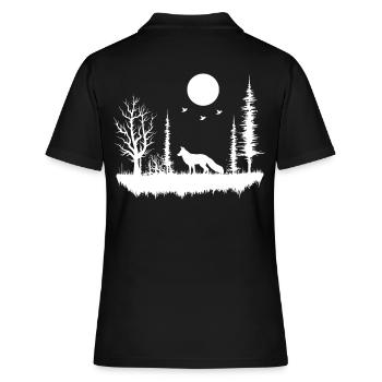 forêt nature nature nature - Polo Femme - noir - Dos - Ailine (174cm)