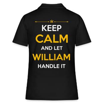 William Namen Geschenk - Frauen Polo Shirt - Schwarz - Hinten - Ailine (174cm)