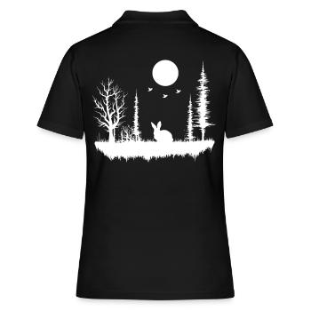 forêt nature nature nature - Polo Femme - noir - Dos - Ailine (174cm)