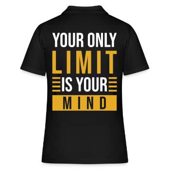Motivation Mindset Phrase - Polo Femme - noir - Dos - Ailine (174cm)