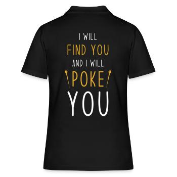 Poke Meme Agaçante piqûre - Polo Femme - noir - Dos - Ailine (174cm)