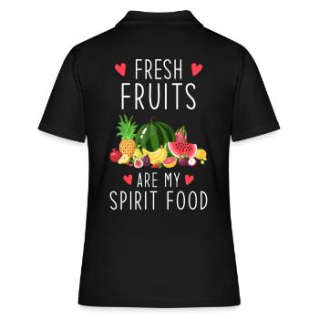 Fruits Fruit Rengaine - Polo Femme - noir - Dos - Ailine (174cm)