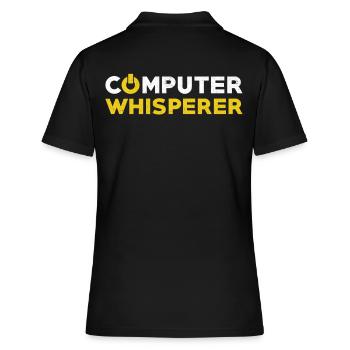 Computer scientist gift computer - Women's Polo Shirt - black - Back - Ailine (174cm)