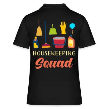 Housekeeping Squad - Polo Femme - noir - Dos - Ailine (174cm)