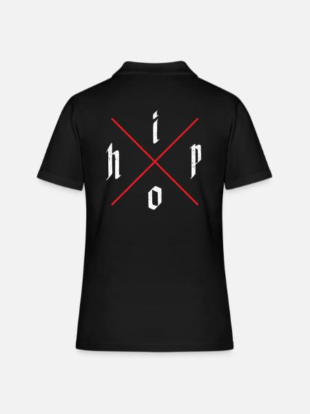 Hip Hop - Frauen Polo Shirt - Schwarz