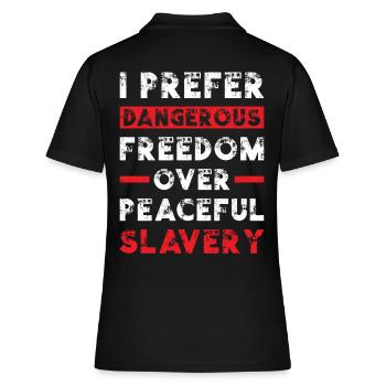 Freedom over Fear - Polo Femme - noir - Dos - Ailine (174cm)