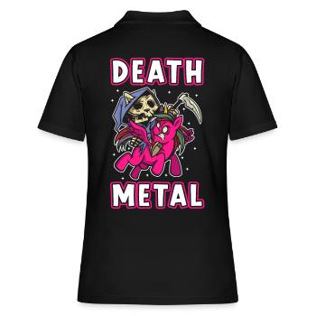 Death Metal Licorne - Polo Femme - noir - Dos - Ailine (174cm)