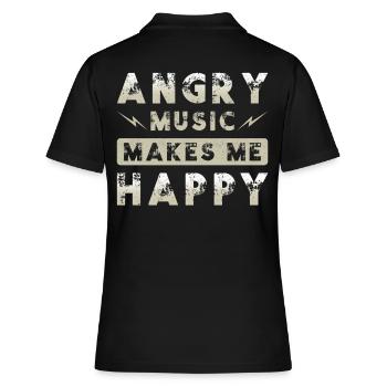 Metal Musique Angry - Polo Femme - noir - Dos - Ailine (174cm)