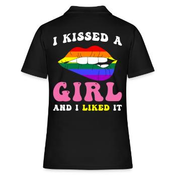 LGBTQ Phrase de la légune - Polo Femme - noir - Dos - Ailine (174cm)