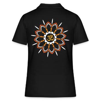 Om Zen - Frauen Polo Shirt - Schwarz - Hinten - Ailine (174cm)